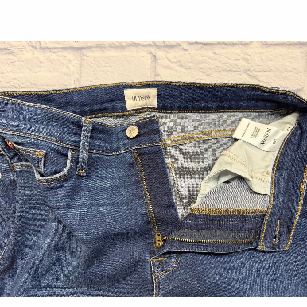 Hudson Blair Cuffed High Rise Straight Cropped Jeans ALYONA Wash Sz 29 J47 - Picture 3 of 6
